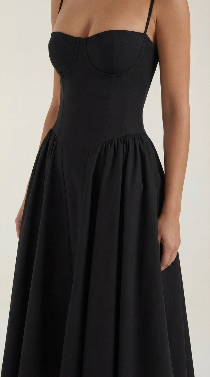 Corset-Style Midi Dress Odette