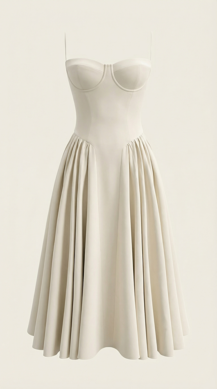 Corset-Style Midi Dress Odette
