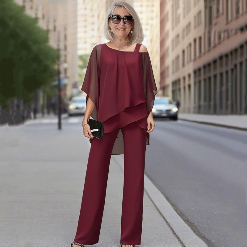 Manuela | Conjunto de Dos Piezas con Pantalón Amplio