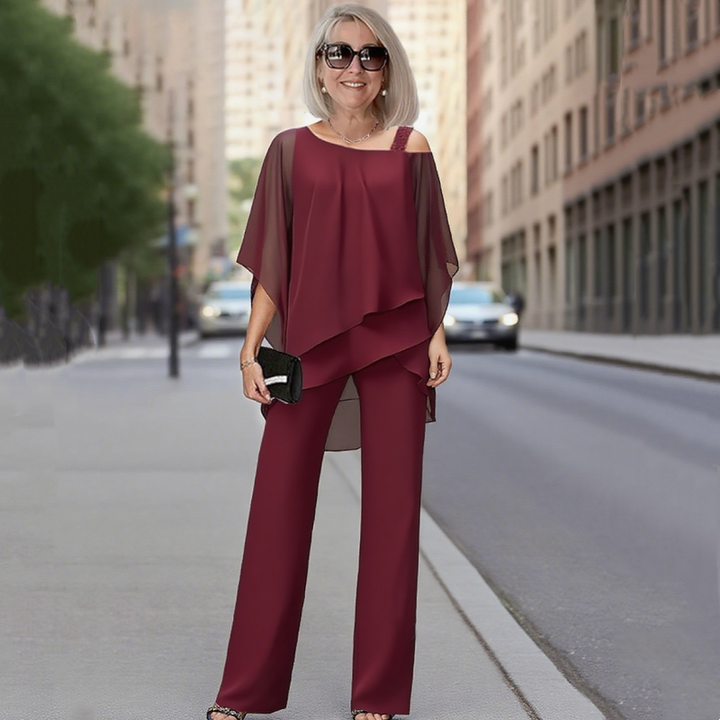 Manuela | Conjunto de Dos Piezas con Pantalón Amplio